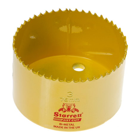 Fast Cut Holesaw Cutter 76mm – Large Diameter Fast Cut Bi-Metal Hole Saw for Metal & Timber